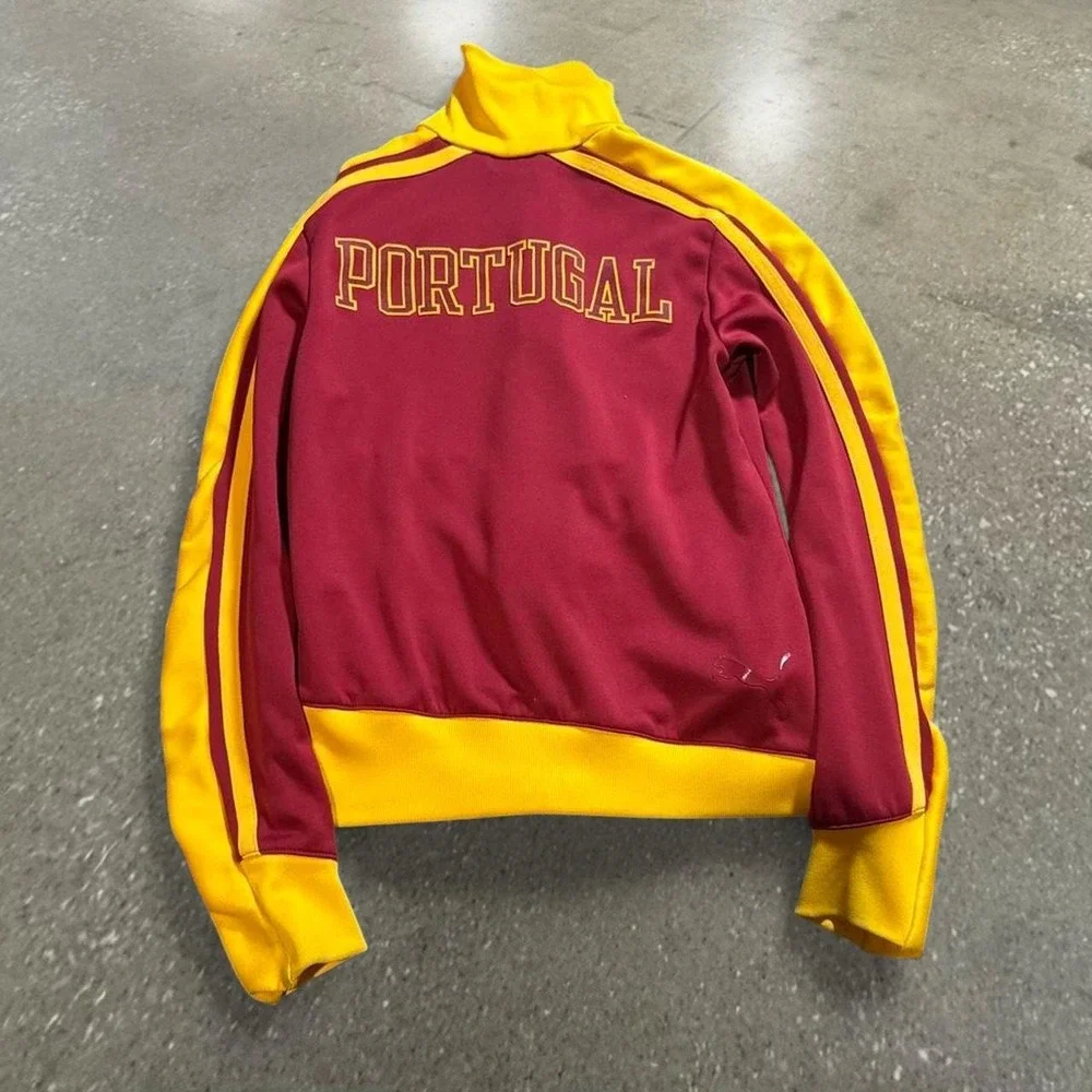 Puma Portugal Soccer Track Jacket Mens XS Red Yellow Y2K Full Zip